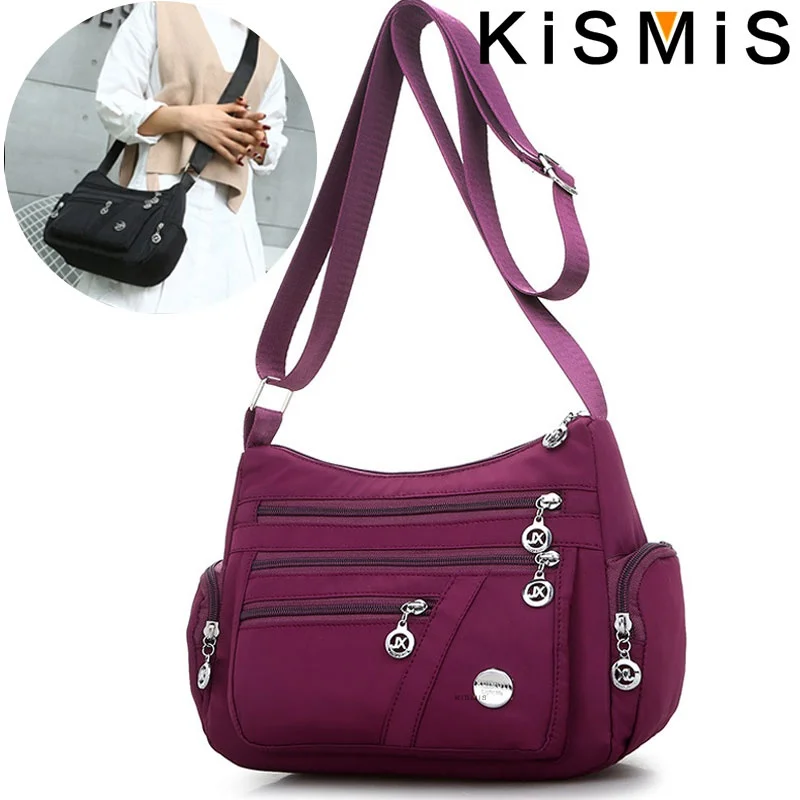 KISMIS Fashion Waterproof Oxford Crossbody Bag - Women's Casual Single Shoulder Handbag