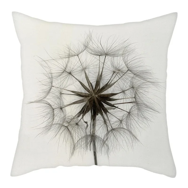 Dandelion Printed Cushion Covers Romance Pillows Cover Polyester Pillowcase for Home Sofa Decorative  covers decorative