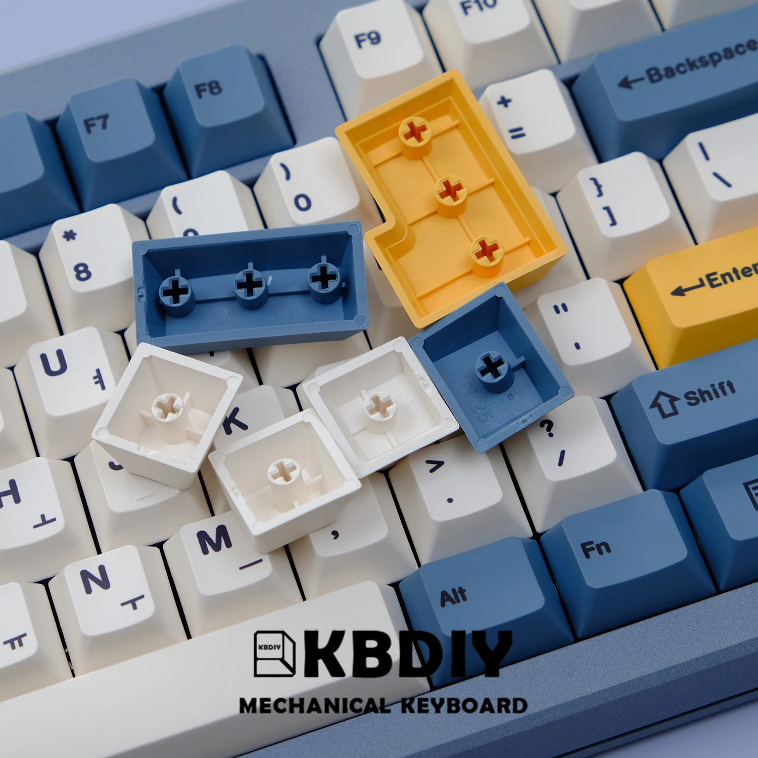 Kbdiy tasten/set pbt aprikose gelb keycap koreanische kirsche profil tasten kappen für mechanische tastatur 7u diy custom für gmk67 gmk75