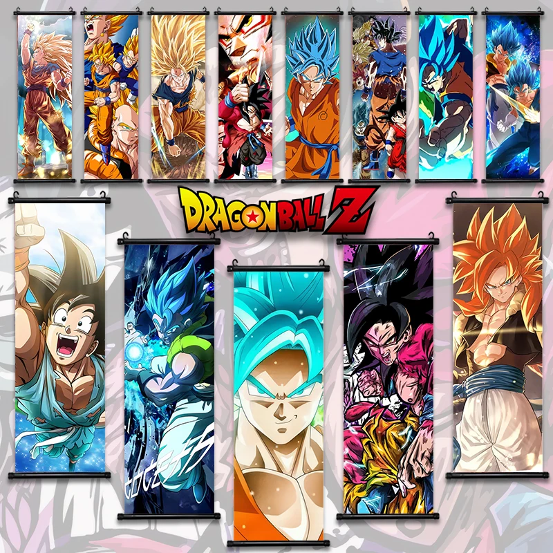 Kakarotto Dragon Ball Anime Poster Son Goku Home Decor Hanging Scrolls Painting Trunks Wall Art Bardock Picture Zarbon Wallpaper