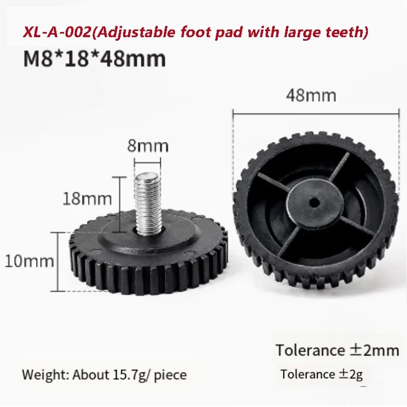 M8 Leveling Foot Screw On Type PP Plastic Furniture Table Chair Sofa Leg Anti-slip Feet Adjustable Leveler Base Bolt Pad