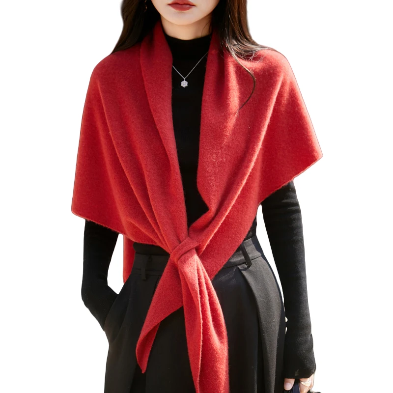 

Comfy Soft 100% Merino Wool Tippet Half Sleeve Sweater Fashion Women Knitwear Basic Elegant Warm Clothing Tops