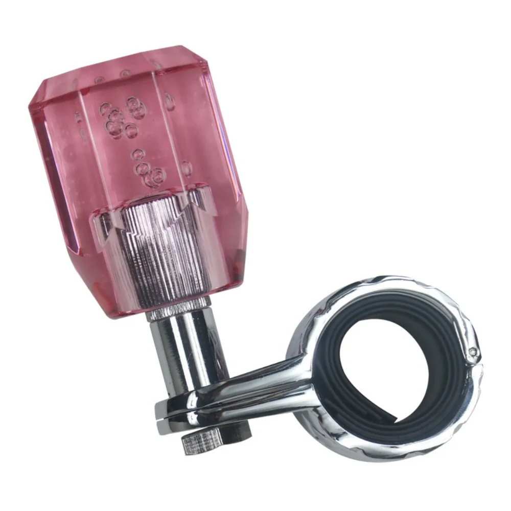 

Octagonal Design Steering Wheel Spinner Knob 360° Bearing Acrylic Crystal Material Power Steering Aid Quiet Operation
