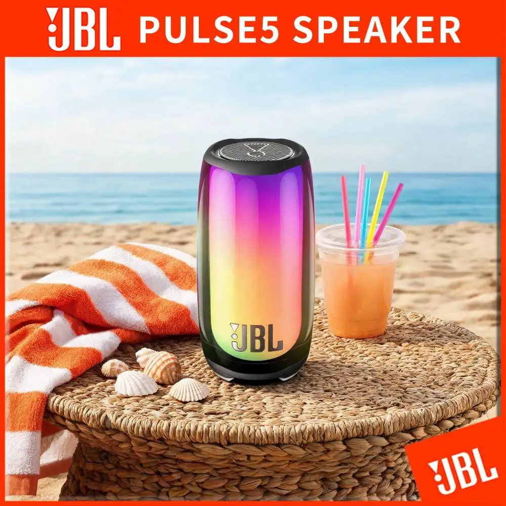 JBL Pulse 5 Portable Bluetooth Outdoor Speaker Deep Original Pro Sound PartyBoost IP67 Water Dust Proof 360 Light For Camping