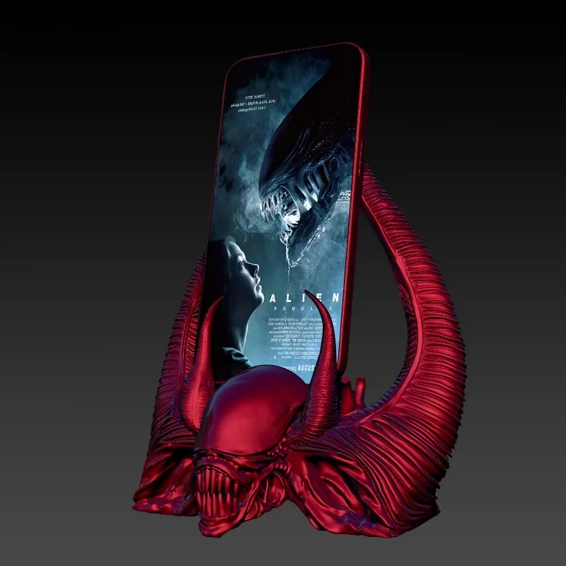 เอเลี่ยนรุ่นรูปหน้าอกหักแมลงขาตั้งโทรศัพท์มือถือ 3D การพิมพ์ของขวัญเครื่องประดับ Alien ขาตั้งโทรศัพท์มือถือ Dead Ship