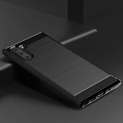 Brushed Texture Case For Samsung Galaxy S25 S24 S23 S22 S21 S20 FE Plus Ultra Edge S10 5G S10E Case Carbon Fiber Silicon Cover