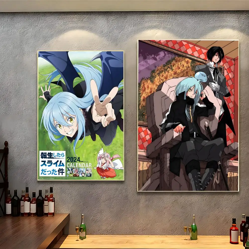 anime isekai T-That Time I Got Reincarnated As A Slime Poster Modern Indoor Wall Decor & Aesthetic Home Space Design