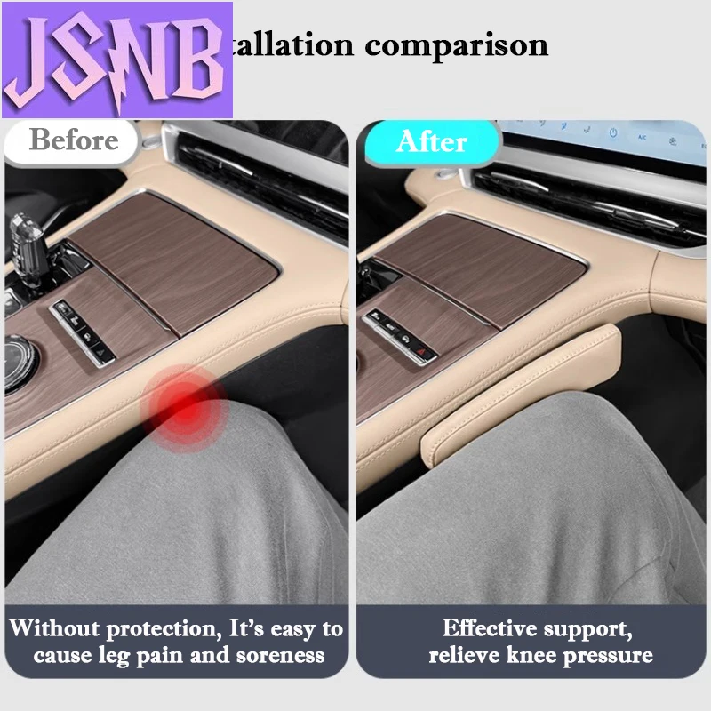 For Geely Monjaro Xingyue L 2025 Car Center Console Leg Protective Pad Soft Anti Collision Measures Cushion Knee Rest Interior