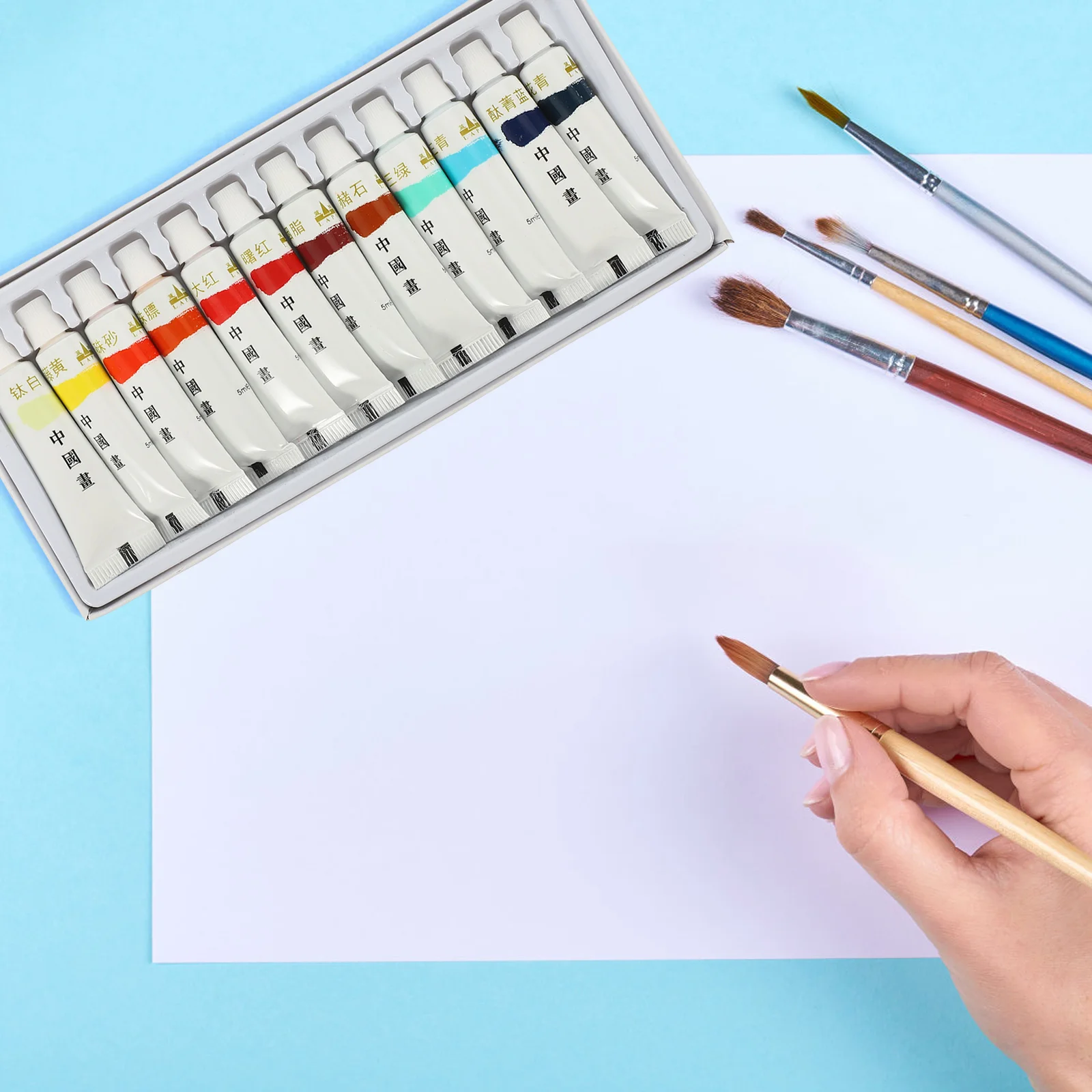 

Landscape Painting Pigments 12 Color Suite High Quality Plastic Ink for Traditional Watercolor Art Set Eco Material