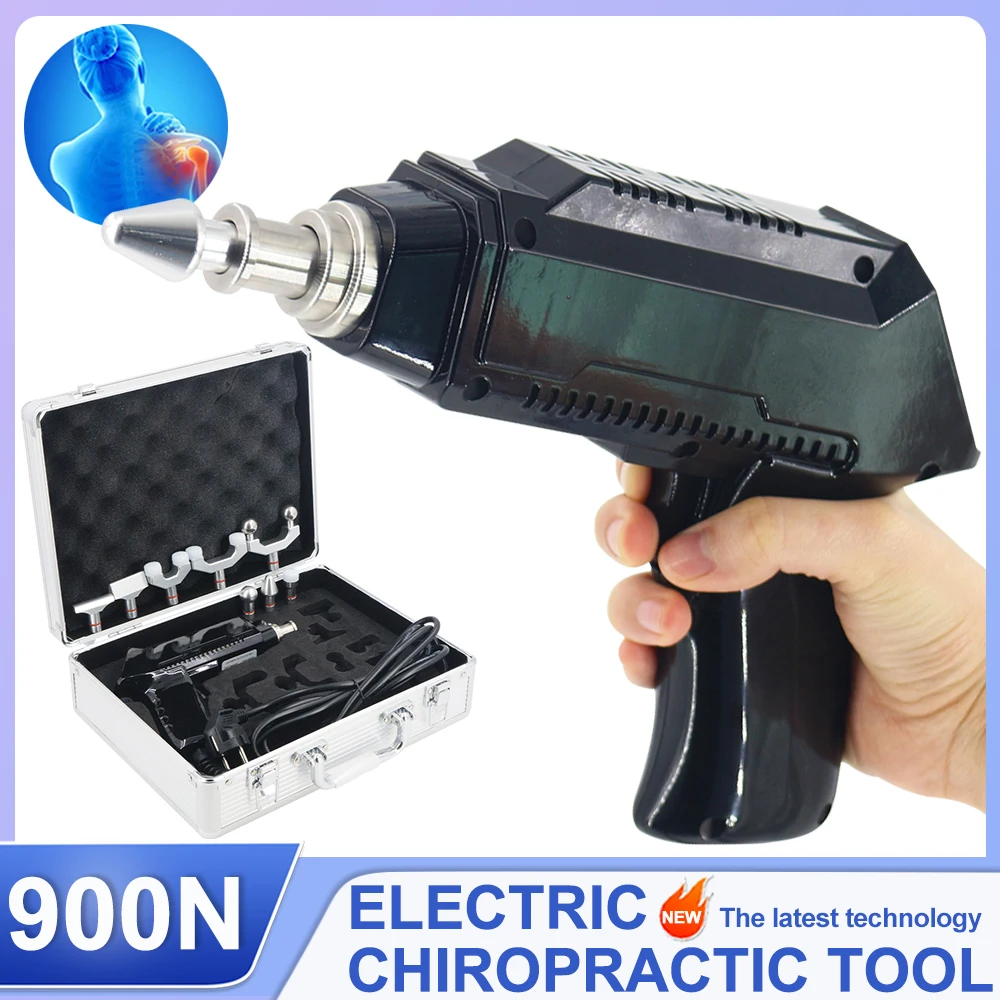 Electric Correction Gun Spinal Adjustable Instrument Impulse Spine Cervical Massager 900N Chiropractic Adjusting Tools 2023 New