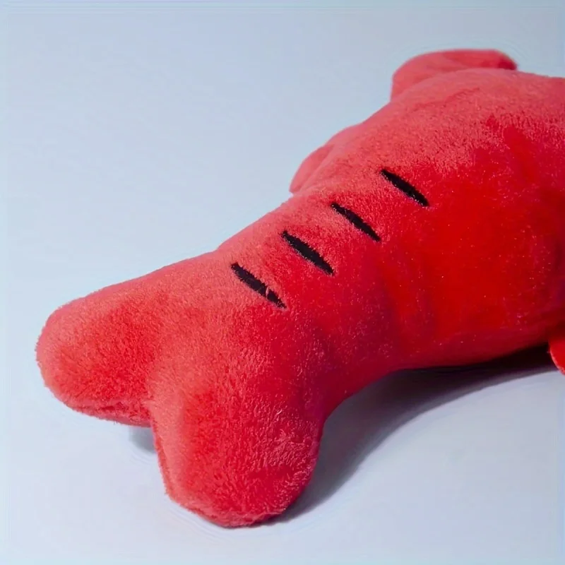 1PC Squeaky Lobster Plush Dog Toy - Bite Resistant Interactive Toy for Small Dog Breeds Dog Accessories