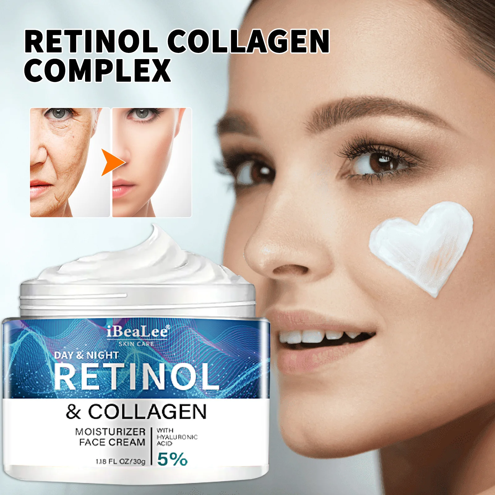 Retinol Anti-wrinkle Cream For Men Collagen Anti-Aging Removal Face & Neck Wrinkle Efficient Moisturize Firming Korean Skin Care