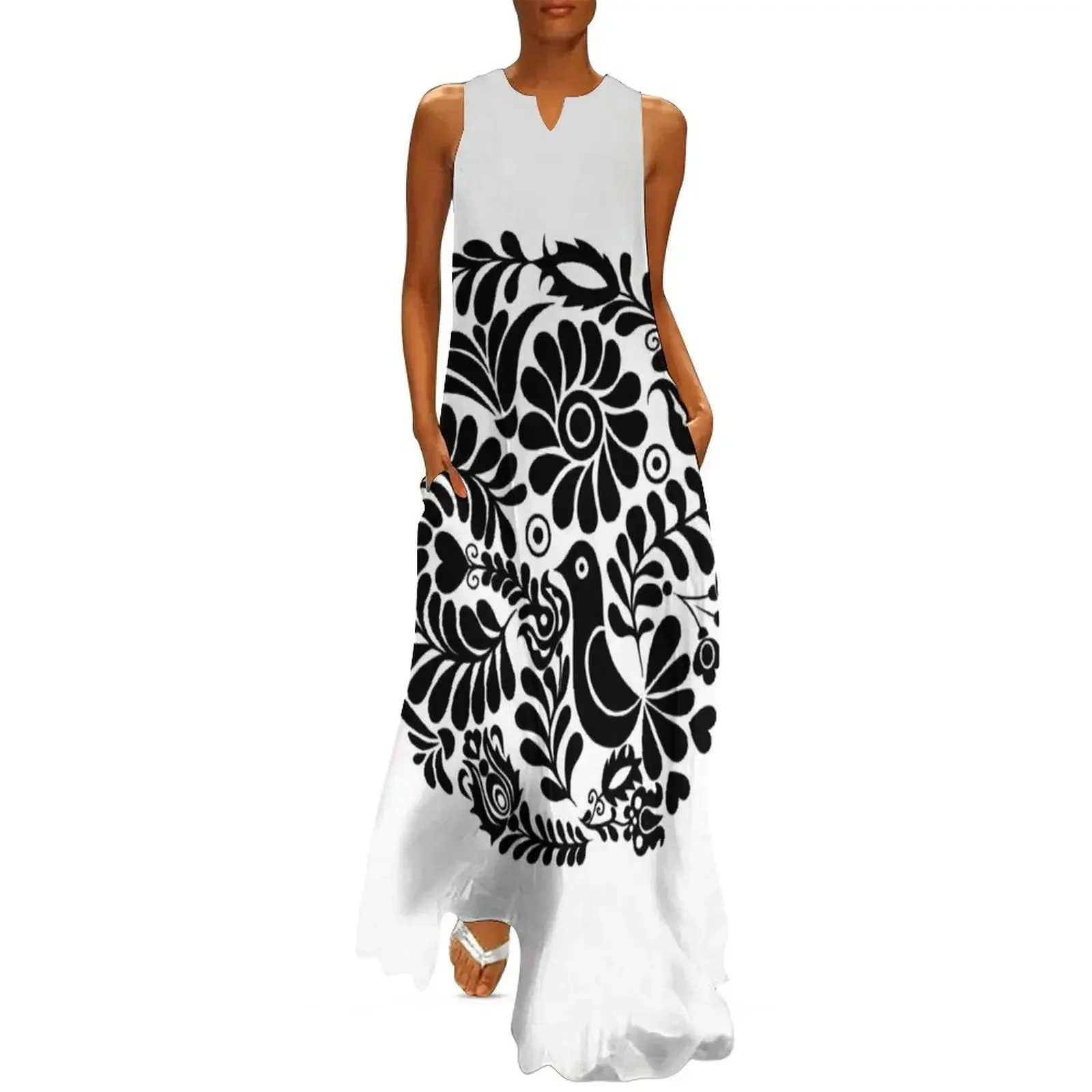 

Hungarian folklore embroidery //black Long Dress elegant dresses plus sizes dress korean style Party dresses Dress