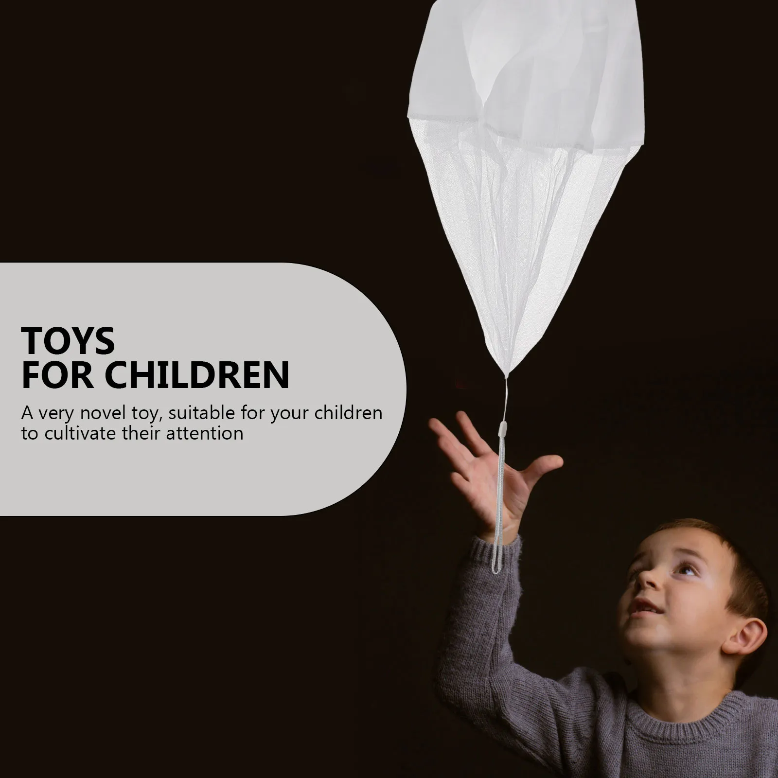 

2Pcs Kids Hand Throw Parachute Outdoor Creative Flying Plaything Fly Game Prop Children Outdoor Play Activity