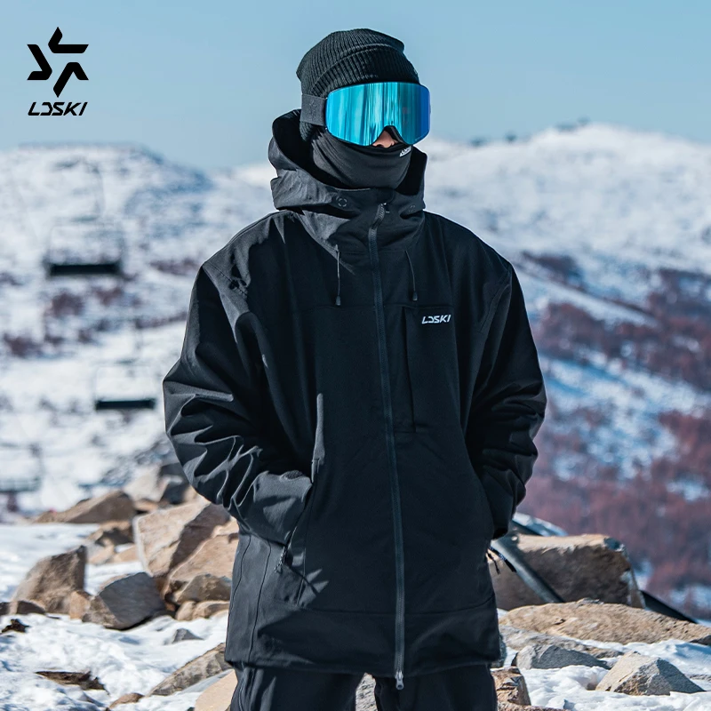 LDSKI – ensemble de combinaison de Ski pour femmes et hommes, imperméable, respirant, jupe chaude en poudre, snowboard, randonnée, Sports de plein air, veste et pantalon à bretelles d'hiver