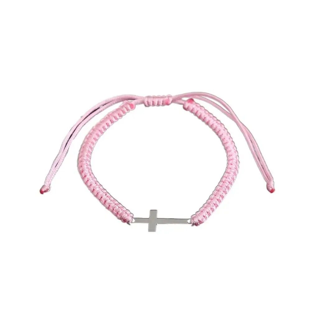 Creative Cross Bracelet Personality Colored String Adjustable Charm Bracelet Braided Rope Hand-woven Couple Hand Ring Gifts