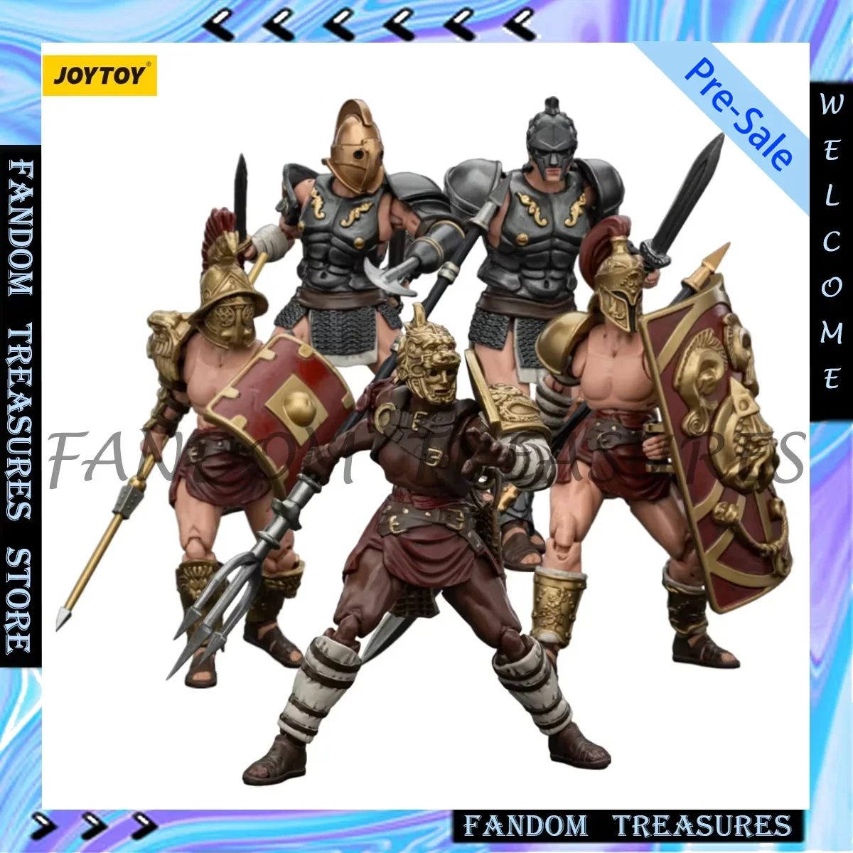 JOYTOY Strife 1/18 Military Action Figure NEW Roman Gladiator 5PCS Anime Figurine Toys Hasta Thraex Secutor Retiarius Model Toys