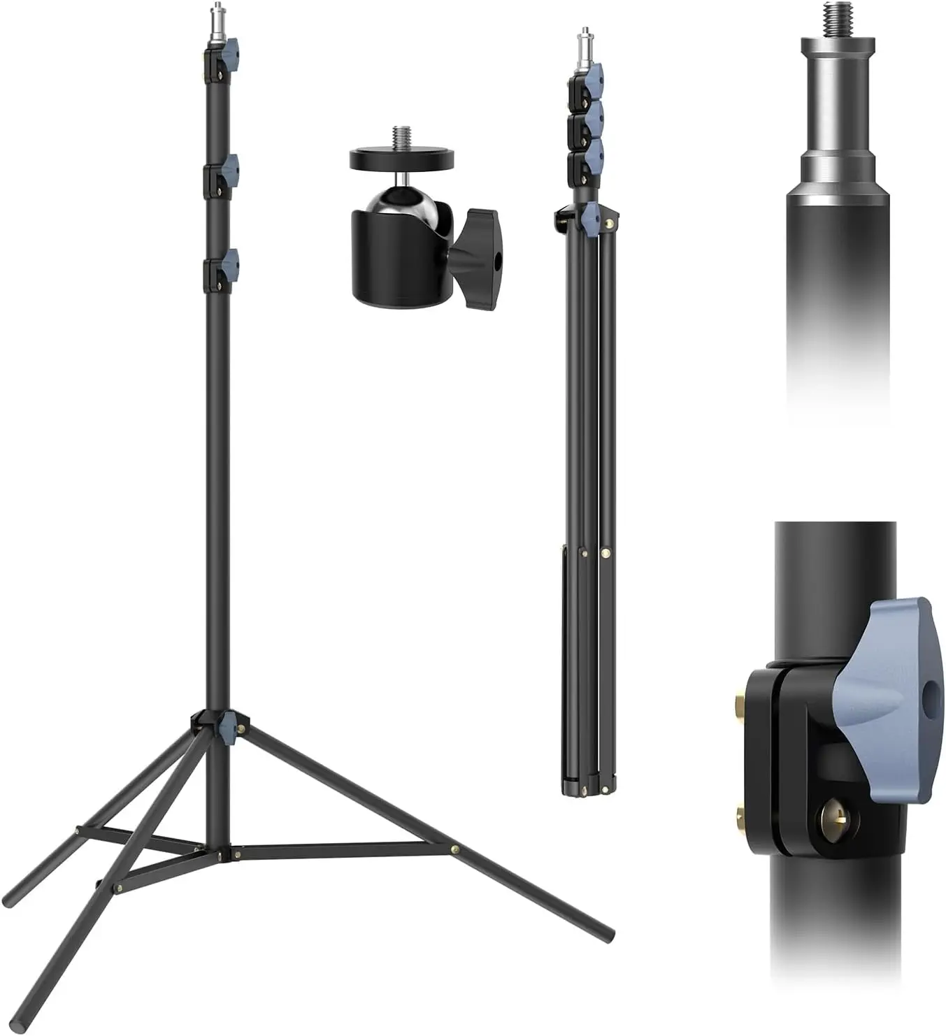 

Усиленная алюминиевая фотостойка 10 футов с винтом 1/4 дюйма для студийного видеотрипода