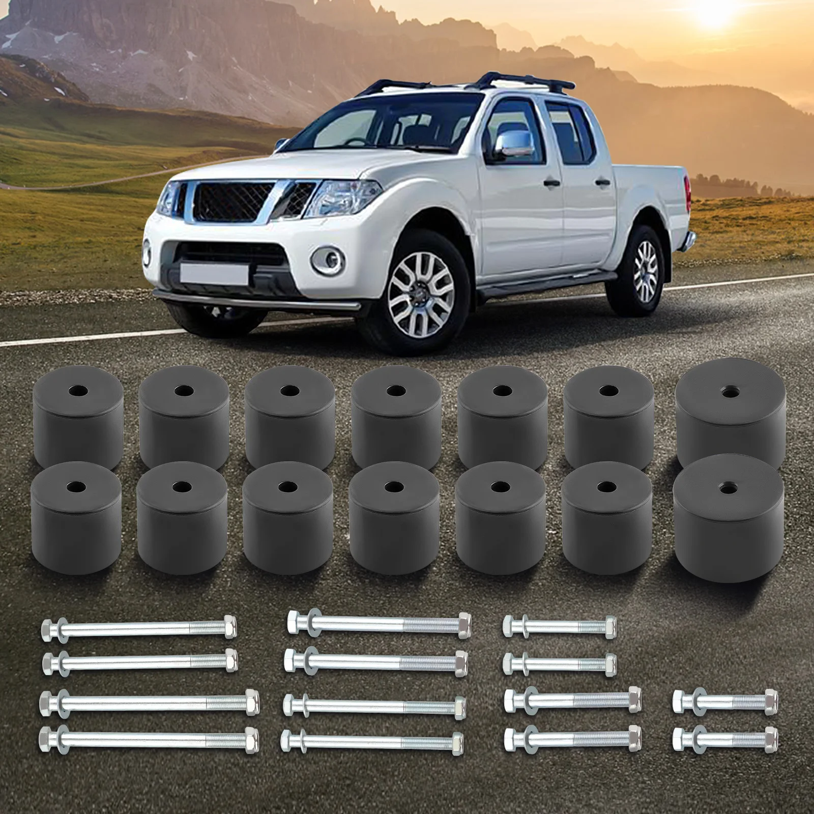 Kit bulloni blocco sollevamento corpo 50 mm per Nissan Navara D22 STR Dual Cab 2 "d22 liftkit