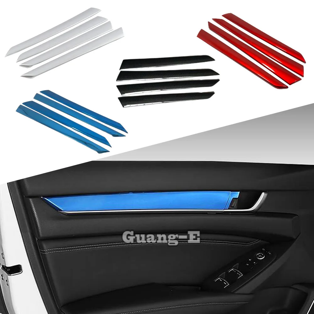 

For Honda Accord 10th 2018 2019 2020 2021 2022 2023 Car Body Detector Armrest Handrail Inner Door Bowl Handle Trim Strip 4PCs