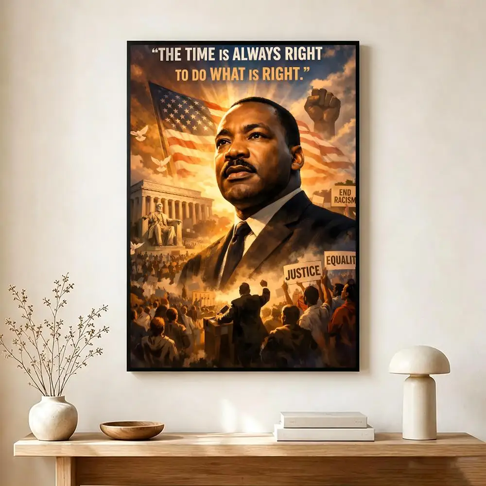 Historical Figure M-Martin Luther King Poster Wall Art Print Decorative Mural Home Decor Gift Unframed
