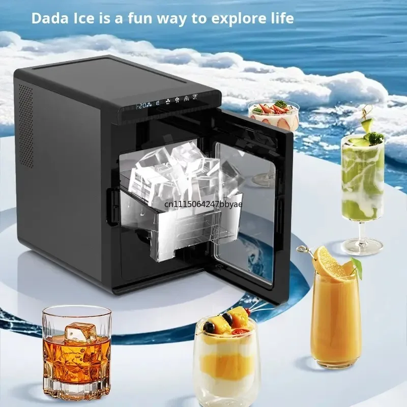 220V Mini Ice Maker Machine Auto Self‑Cleaning Quiet Under 45dB Energy‑Saving Home Countertop Ice Cube Maker For Whiskey Drink