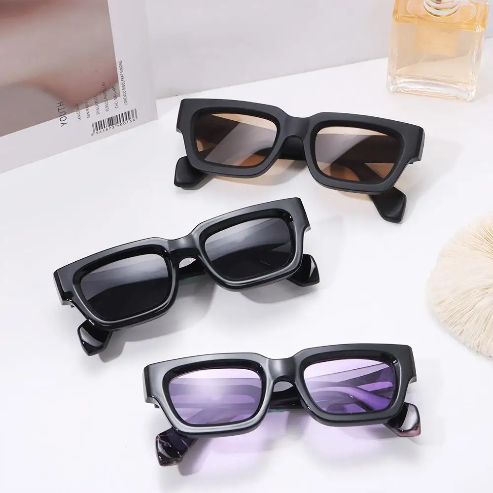 

Fashion Women & Men UV Protection Small Y2K Shades Rectangle Sunglasses Thick Frame Square Sun Glasses