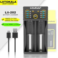 Liitokala Lii-202 Lii-402 Lii-500 1.2V 3.7V 18650 18350 18500 21700 26700 26650 AA AAA NiMH Rechargeable Lithium-Battery Charger