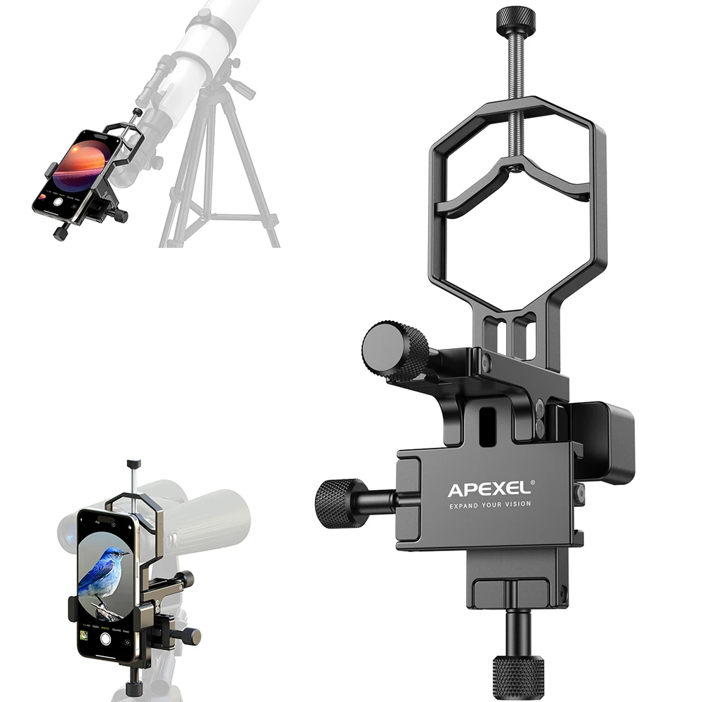APEXEL Eyepiece Connector for Phone, Telescope Photography Accessory for Monocular/Astronomical Telescope/ Microscope, 20-60mm