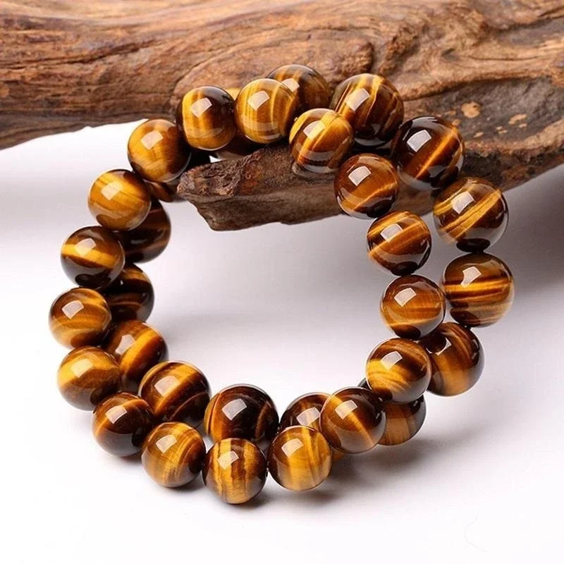 Natural Stone 6/8/10mm Beads Tiger Eye Bracelet Classic Men Women Buddha Black Lava Bracelets Minimalist Yoga Meditation Jewelry