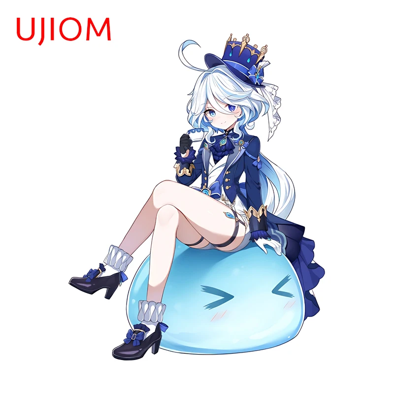 UJIOM Genshin Impact Lovely Furina Wall Sticker Fashion Creative Cupboard Waterproof Decal Eye Catching Items Room Decor Poster