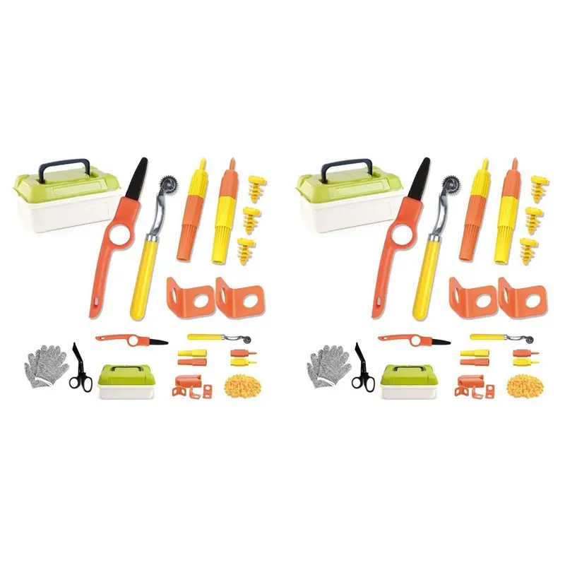 A88E-Cardboard Tools For Kids With Cutter &Tool Box, 300 PCS Cardboard Construction Kit For Family & Team Activities