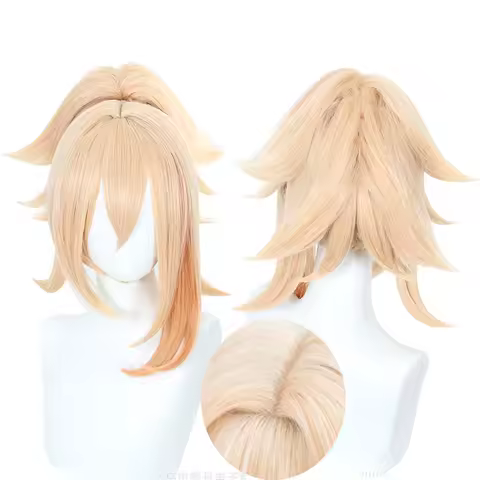Yoimiya Wig for Anime Yoimiya Naganohara Cosplay Halloween Cosplay Wig with Wig Cap