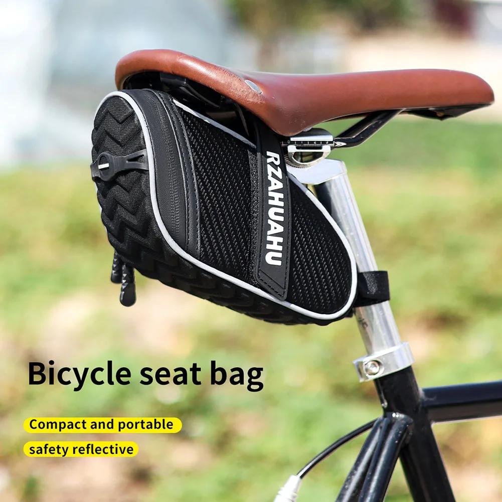 1L Fahrrad unter dem Sitz, wasserdichte Fahrrad-Sattelstützentasche hinten, reflektierende, leichte Fahrrad-Hecktasche für Outdoor-Reiten
