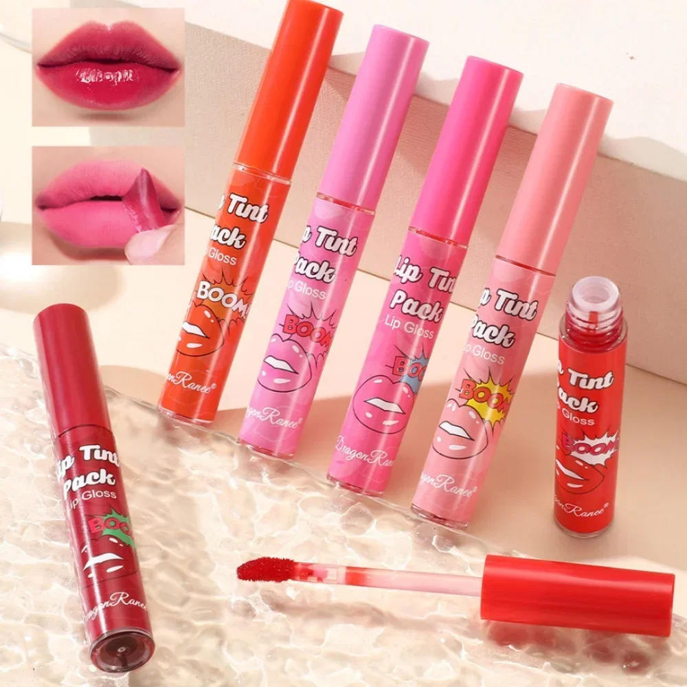 أحمر شفاه سائل غير لامع، مقشر، مقاوم للماء، يدوم طويلاً، غير منتقلي، وشم أحمر مثير، مستحضرات تجميل للمكياج #3