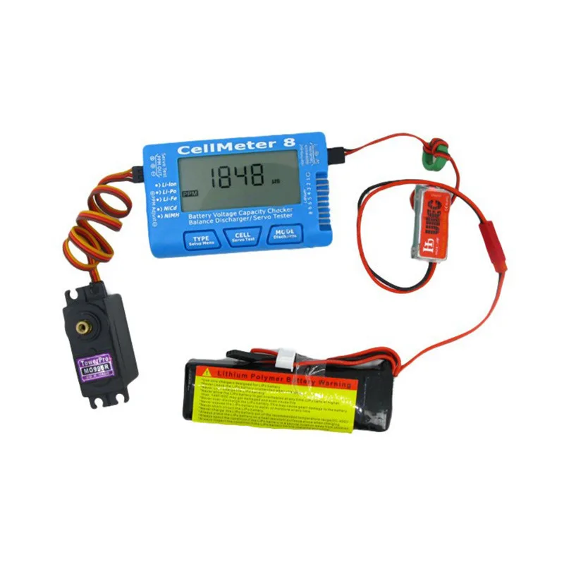 4Pcs CellMeter8 AOK Genuine 2-8S Electric Display Narrow Frequency Balanced Battery Servo Tester Battery Discharge