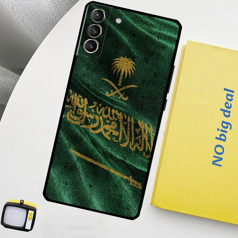 المملكة العربية السعودية العلم قضية الهاتف لسامسونج غالاكسي S24 الترا S20 S21 S22 S23 زائد S9 S10 S24 FE S25 الترا غطاء #2