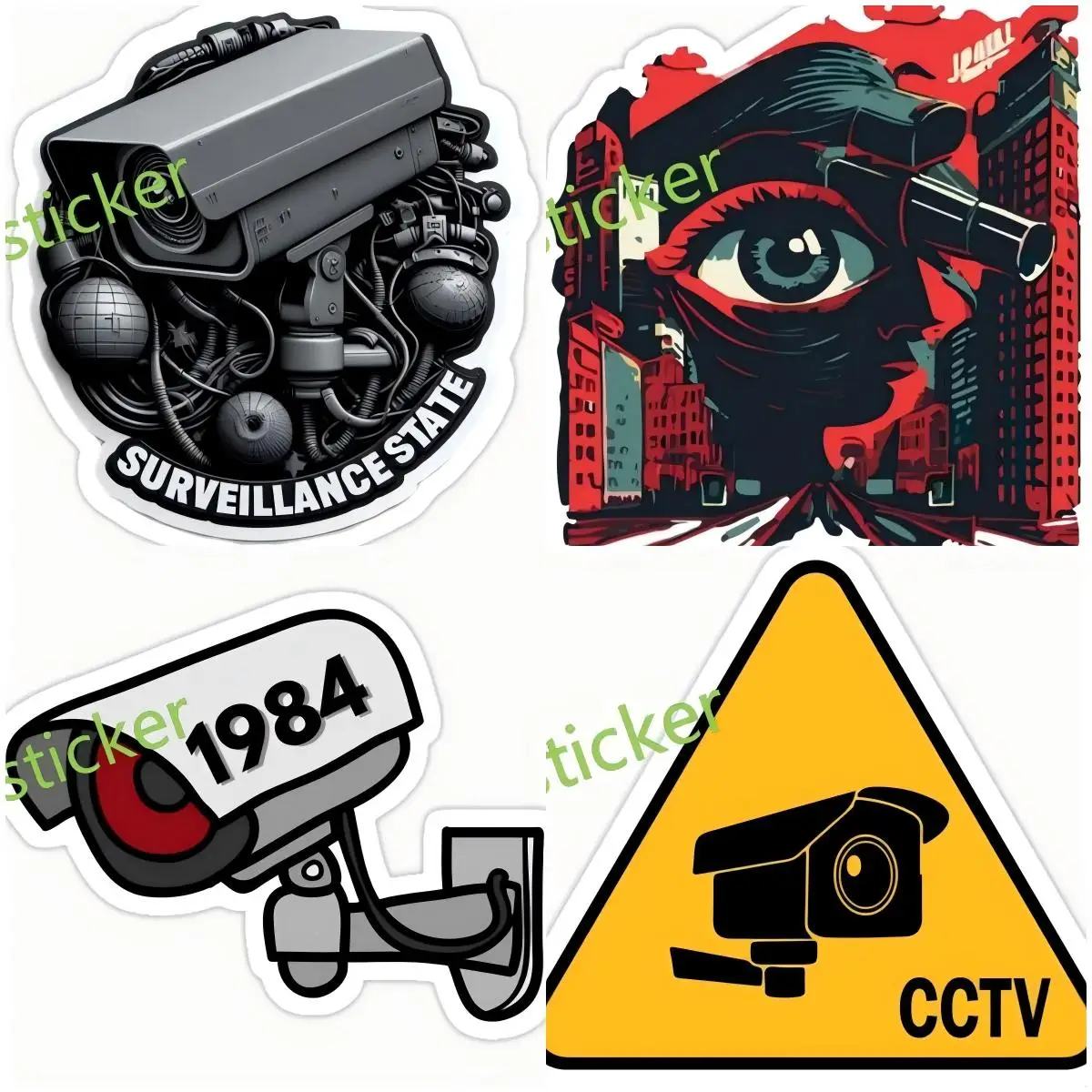 

Video Surveillance Sticker Car Window Adult Die Cut Vinyl Decal Motorcycle Auto Decoration Bumper Waterproof Accessories
