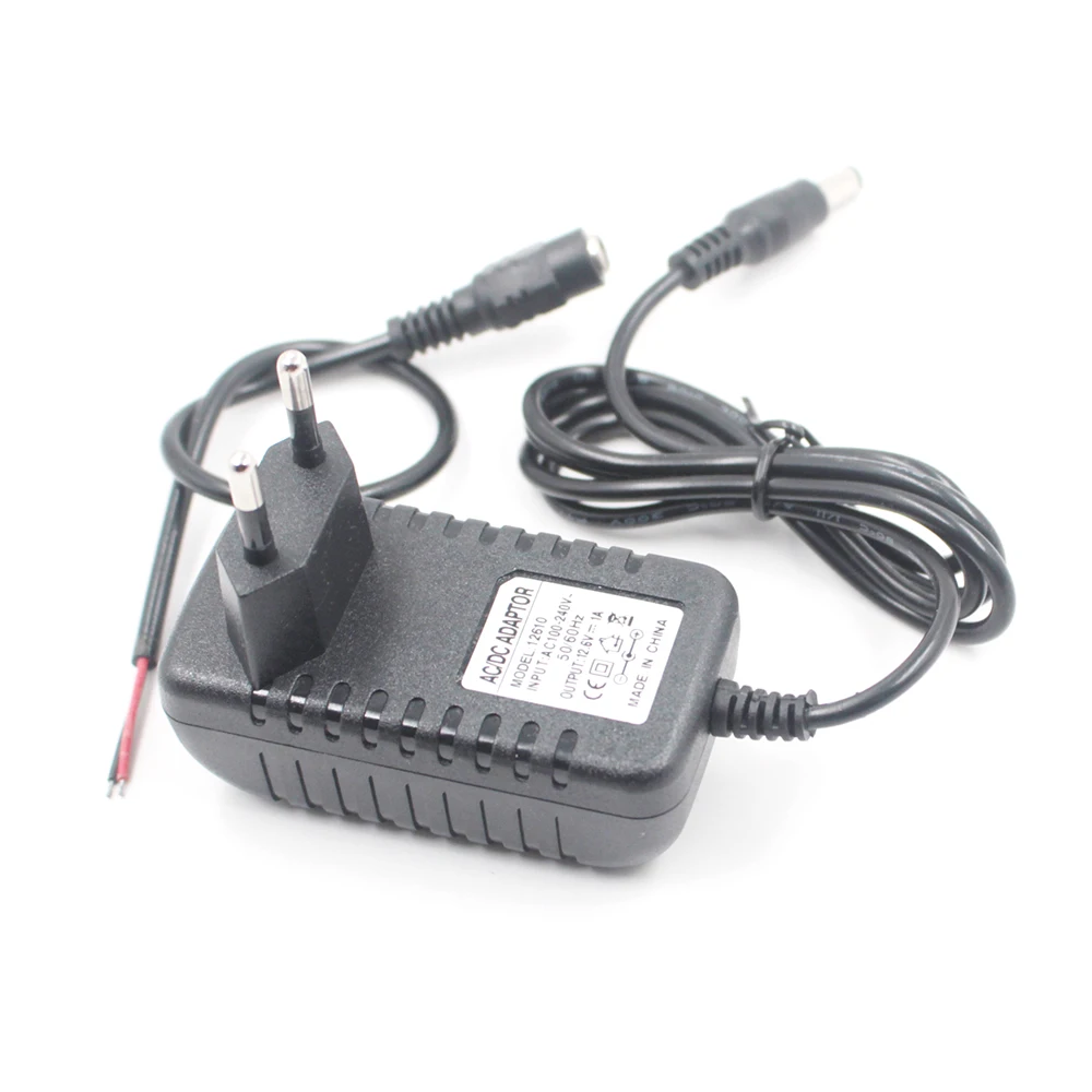 12.6V 1A 2A Battery Charger with Female 5.5*2.1mm Cable For Electric Screwdriver Polymer 3 String 18650 Lithium Battery Charger
