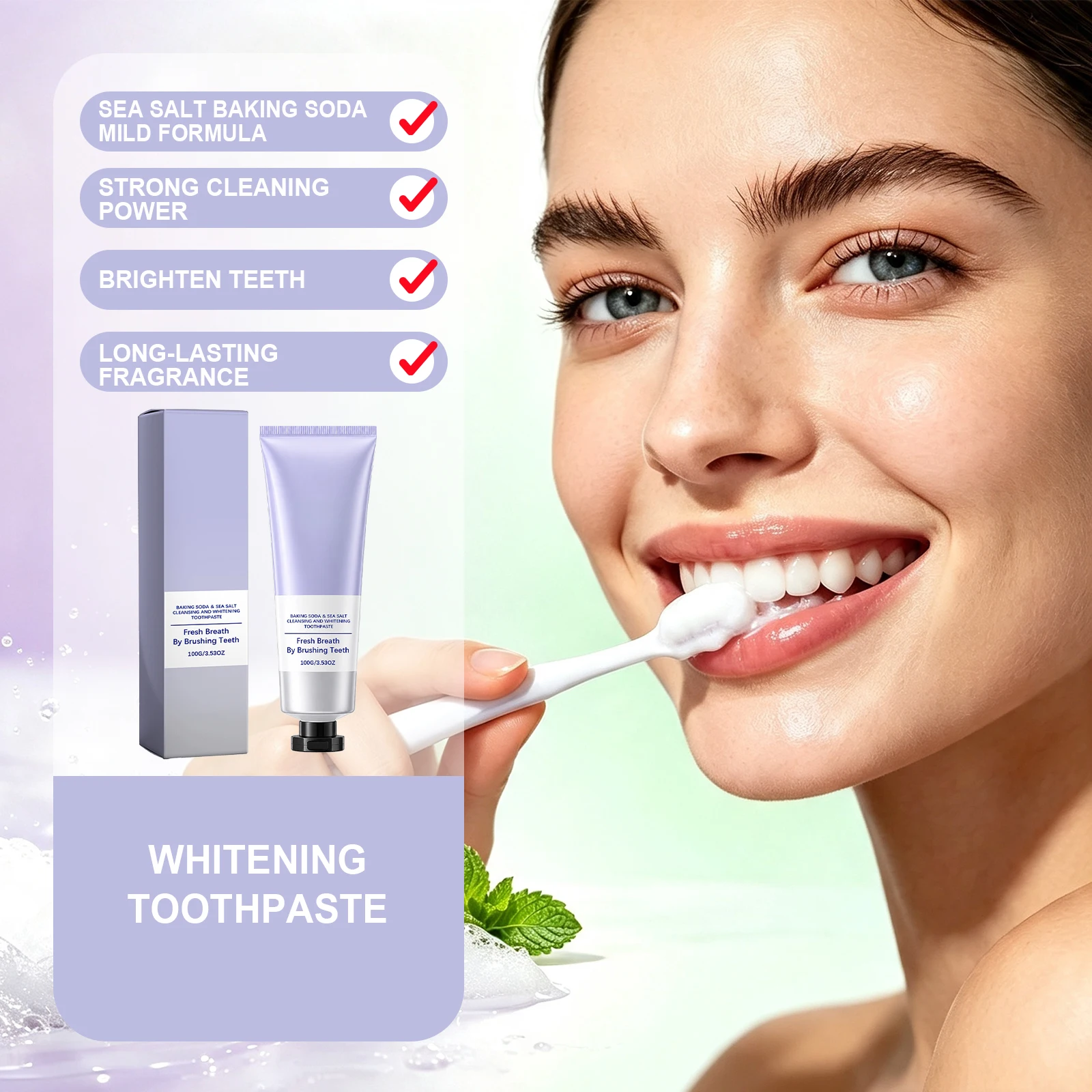 Teeth Whitening Baking Soda - Zeezout Whitening Tandpasta Baking Soda Vlekkenverwijderaar