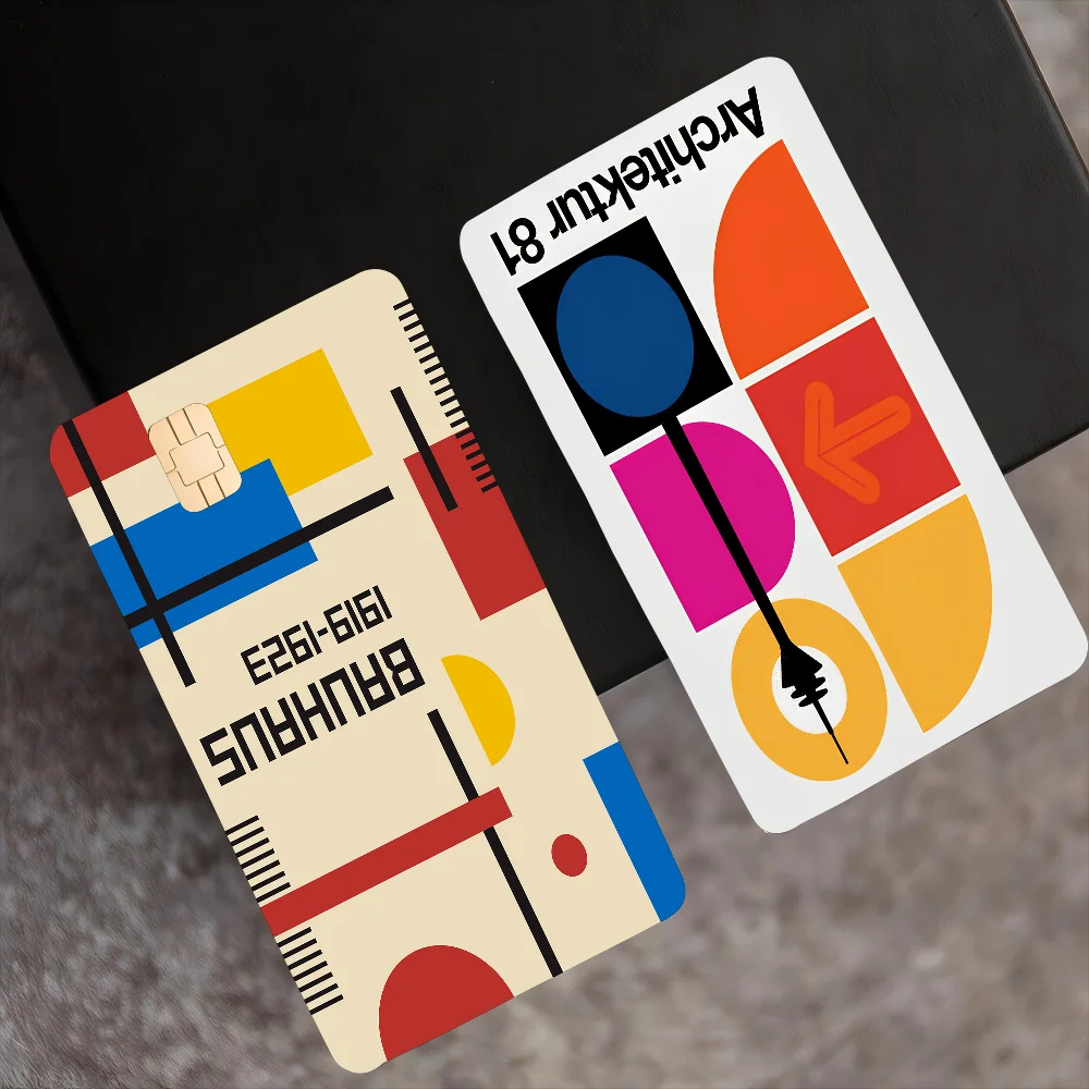 Abstrakte Bauhaus-Ausstellung, Kreditkarte, Hautaufkleber, VISA, Bankkarte, Transportkarte, wasserdicht, kratzfest, Geschenk für Frauen