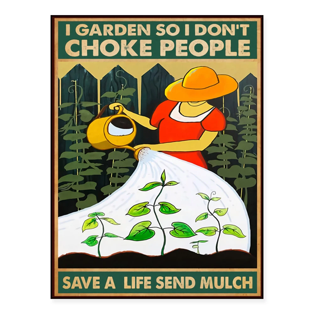 Gardening Poster for Women, Plant Lover Poster, I Do Not Choke People, Save A Life Send Much Poster