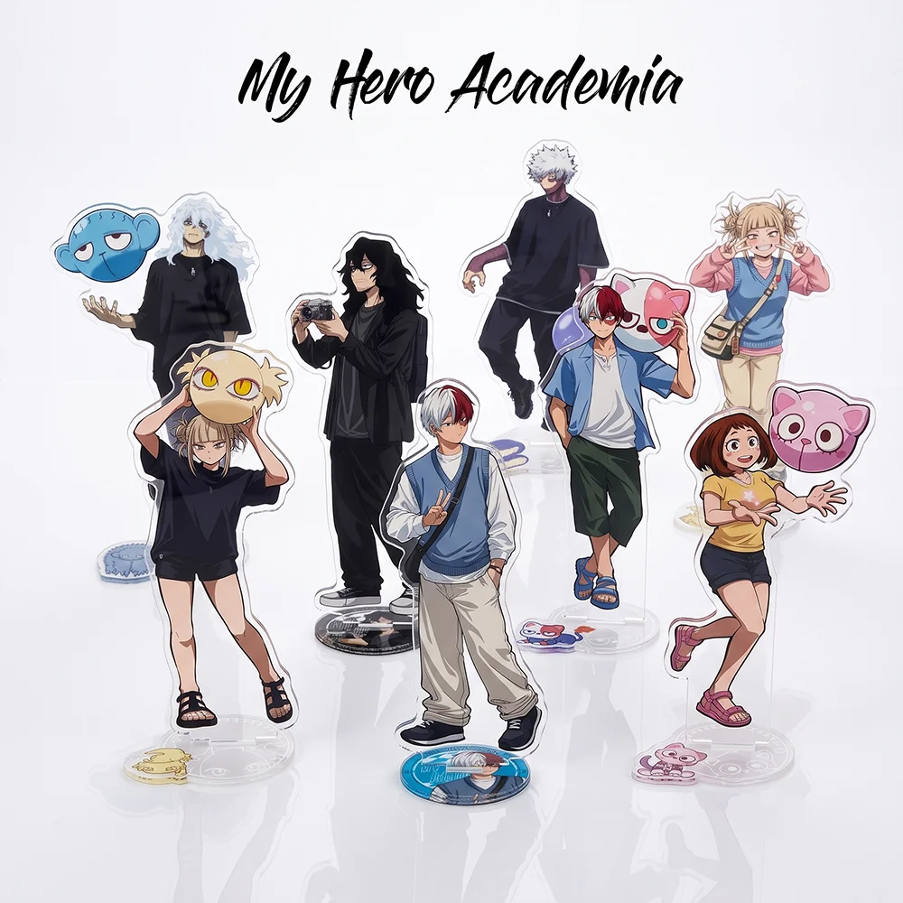 My Hero Academia Nationwide Travel Ver Izuku Shota DABI 15CM Double Sided Acrylic Stand Keychain Desk Decor Collect Fan Gifts