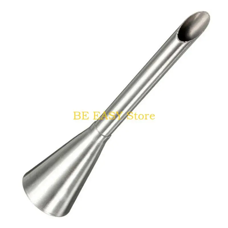 E28F Cream Long Puff Cake Pastry Tools Nozzle Tip Stainless Steel Decorating - Image 6