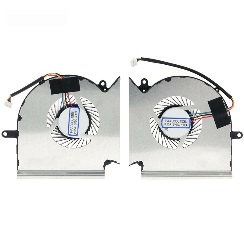 

CPU + GPU Cooling Fan NEW Plastic+Metal For MSI GE63VR MS-16P1 GE73VR MS-17C1 N383 N384