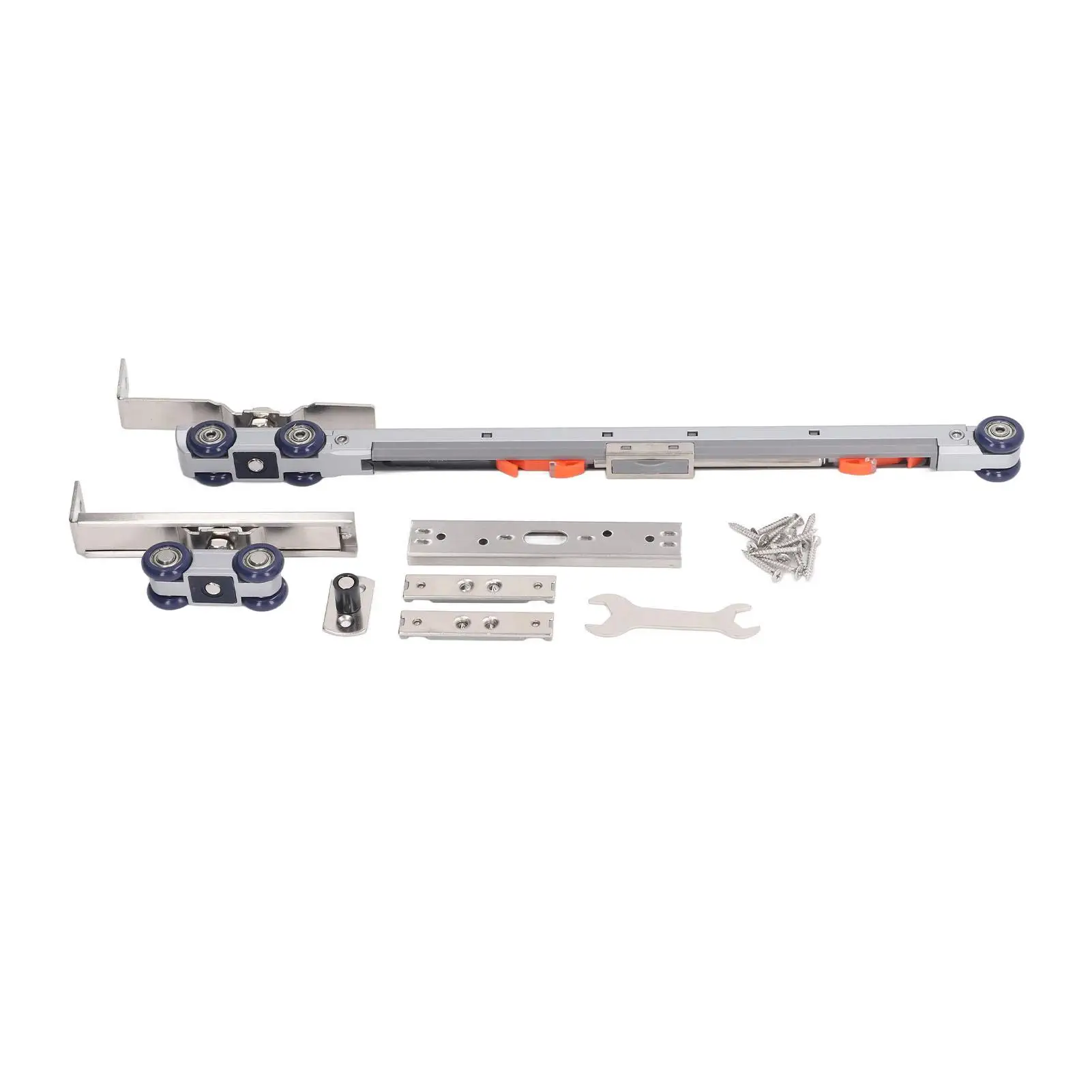 

Silent Roller Trolley 4 Wheel Sliding Door Assembly for solid Wood and Glass Doors Smooth Operation Suitable for Home Use