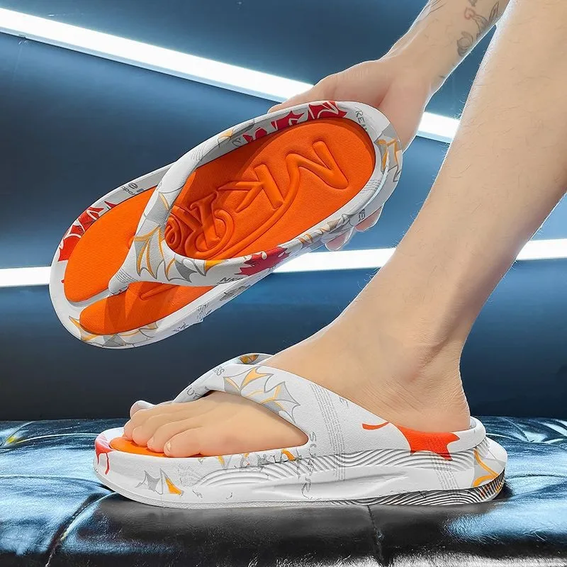 남성용 쪼리 여름 샌들, EVA 소프트 비치 슬라이드, 미끄럼 방지 슬리퍼, 야외 가정용 신발, 신제품