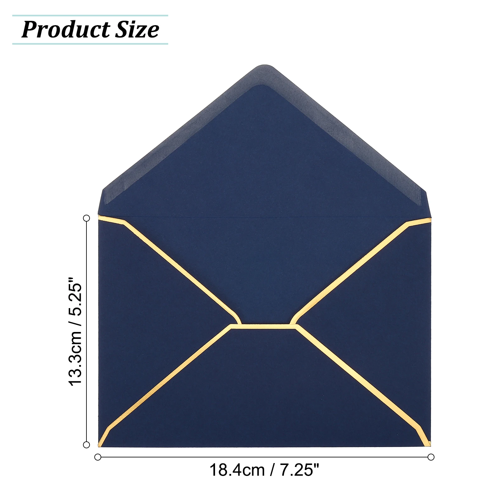 200Pcs A7 Envelope with Gold Border Christmas Envelopes for 5x7 Card V Flap Envelopes for Office Wedding Gift Cards Invitation