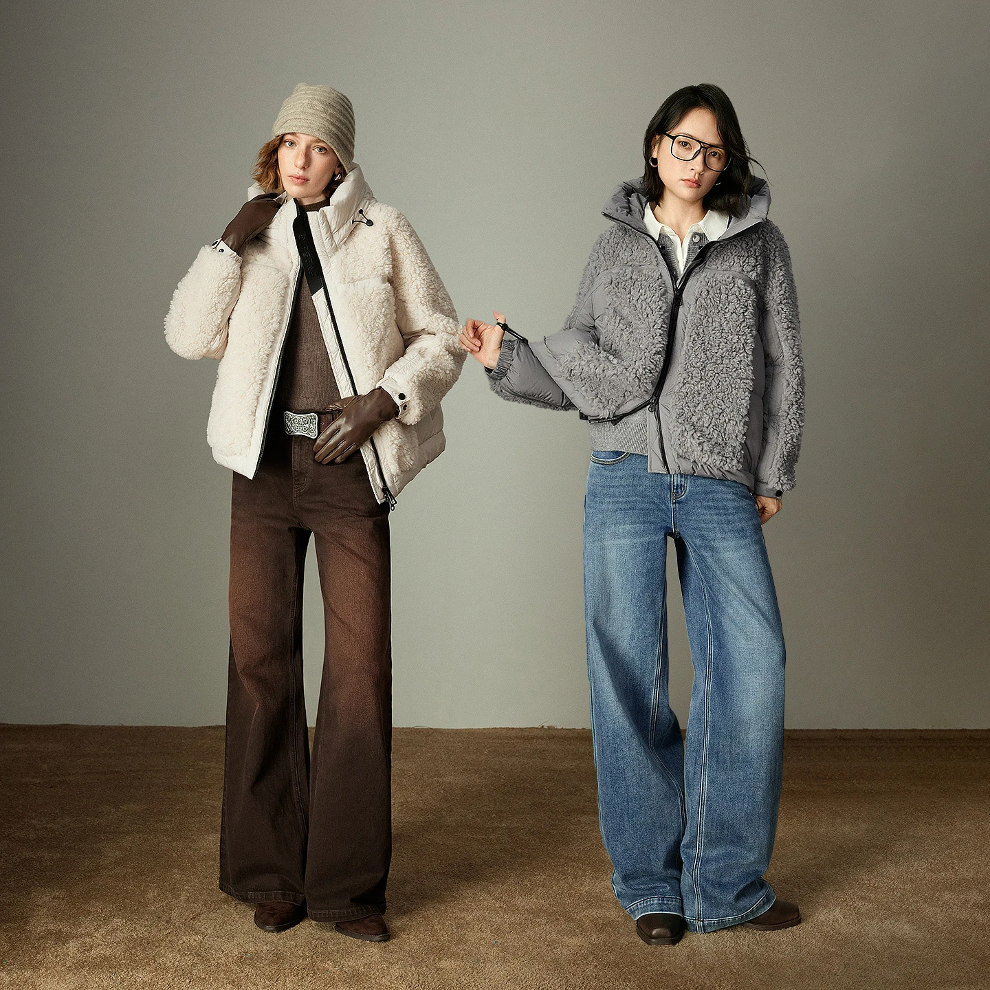 TOYOUTH سترات نسائية شتوية جديدة 2025 90% أسفل معبأ بقلنسوة دافئة مرقعة سترة قطيفة ملابس خارجية