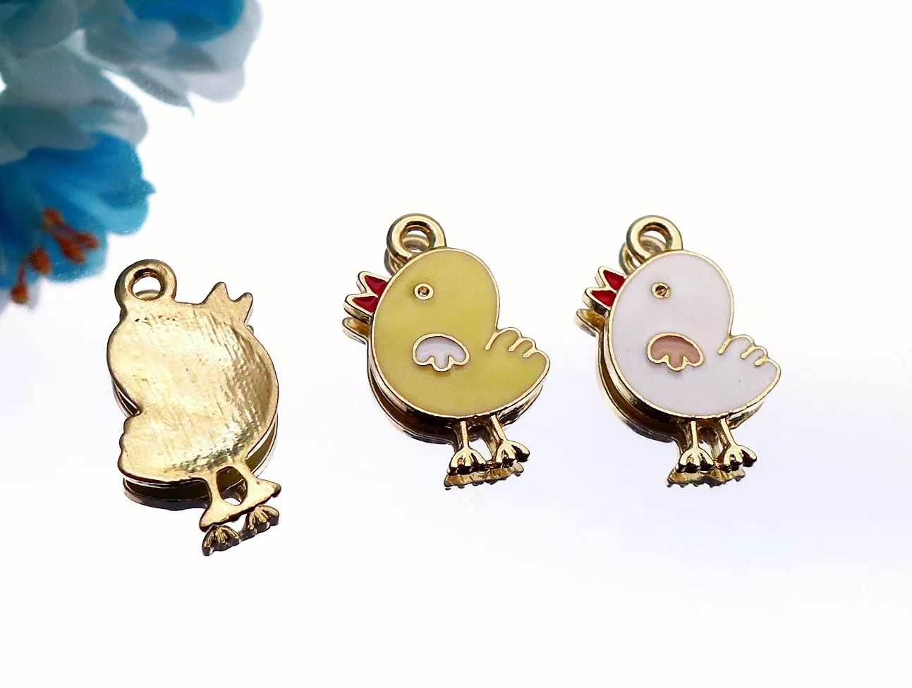 

50/100pcs 11x20 MM Cartoon Chick Animal Drip Oil Enamel Charms Jewelry Accessories Earrings DIY Pendants Components Bracelets